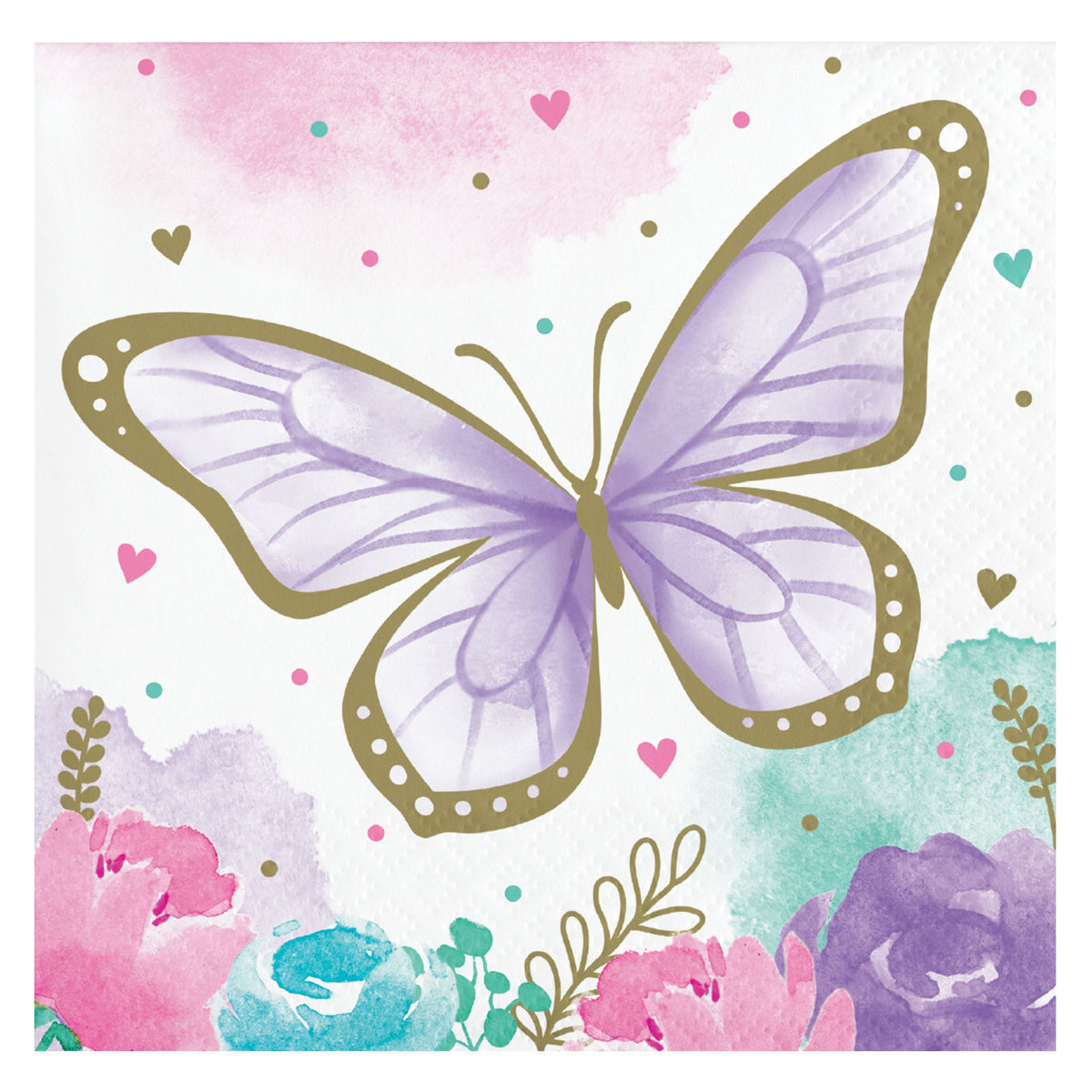 Butterfly Shimmer Beverage Napkins
