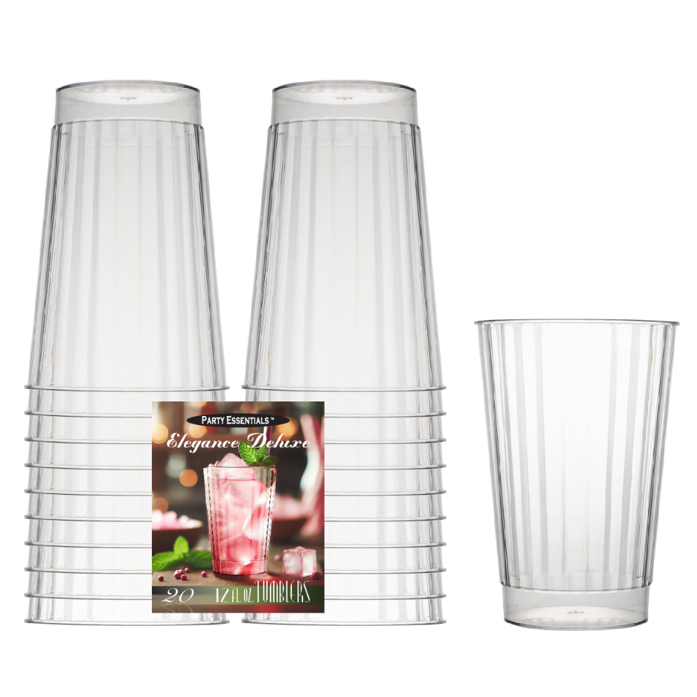 12 OZ. ELEGANCE/DELUXE TUMBLERS – CLEAR 20 CT.