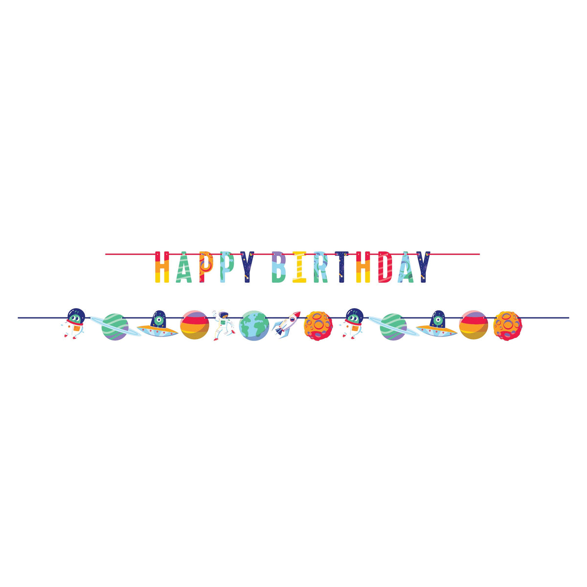 Space Adventures Double Birthday Banner