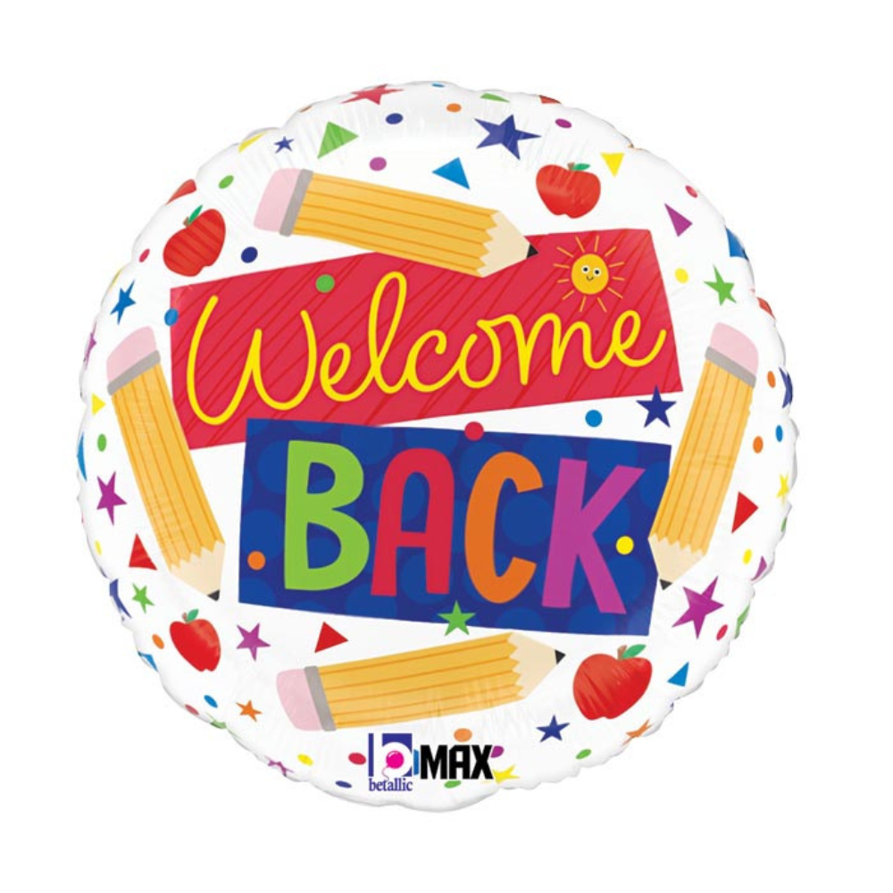 C007 18" SCH WELCOME BACK PENCILS ROUND