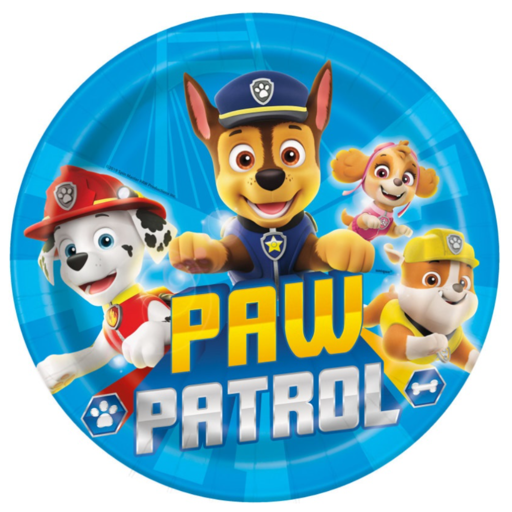 Paw Patrol Round 9" Dinner Plates  8ct