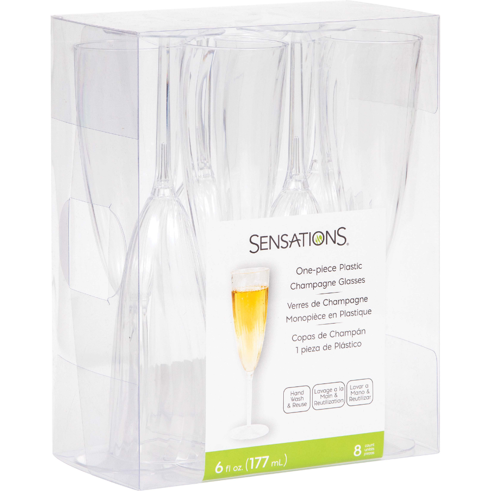 Clear Plastic Champagne Glasses