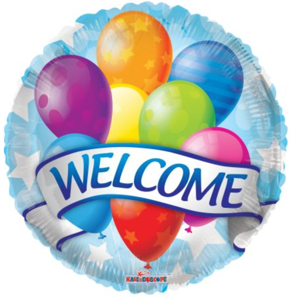 18" Welcome Banner & Balloons