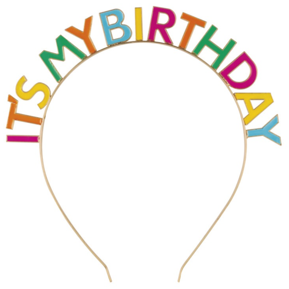 Enamel "It's My Birthday" Headband