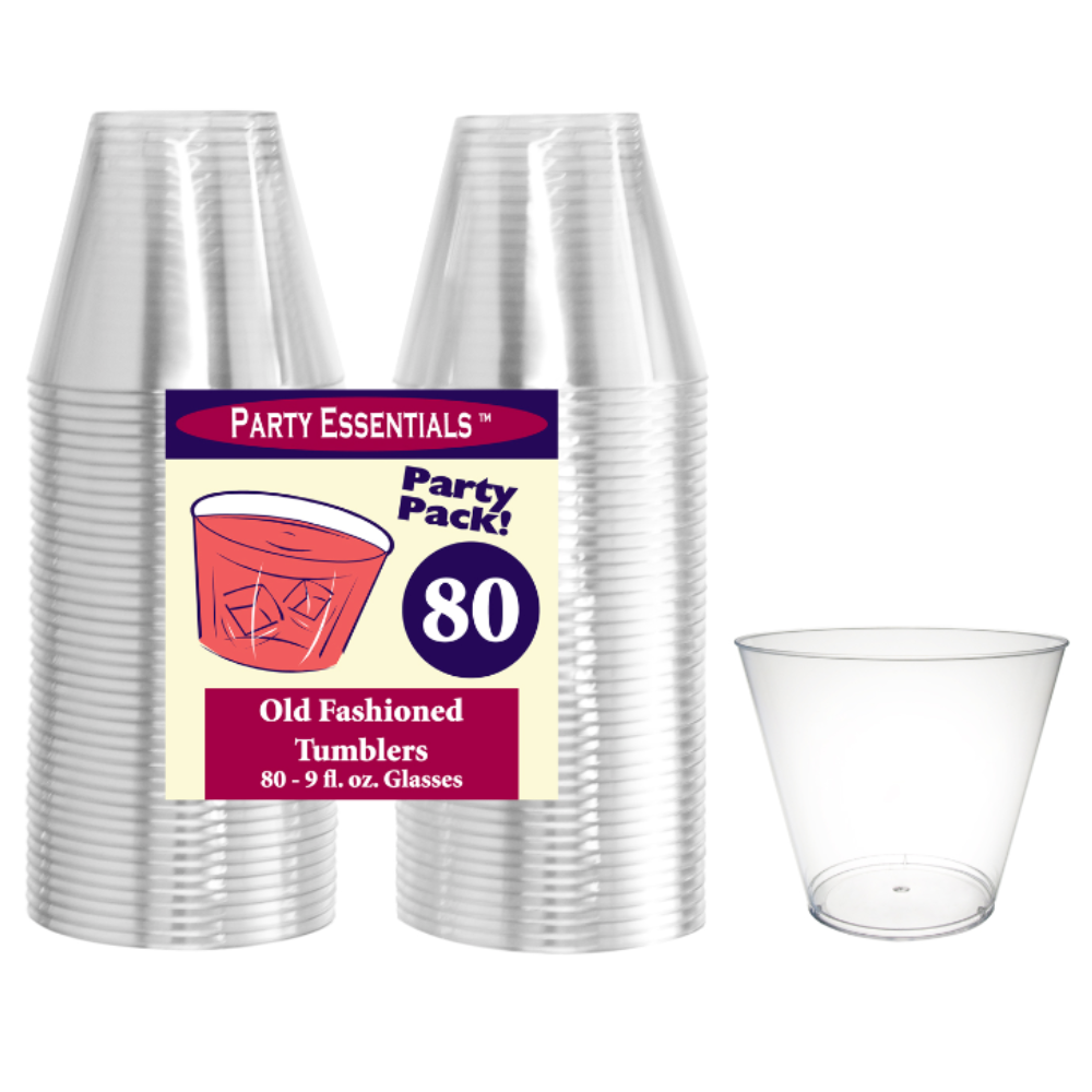 9 OZ. TUMBLERS – CLEAR 80 CT.
