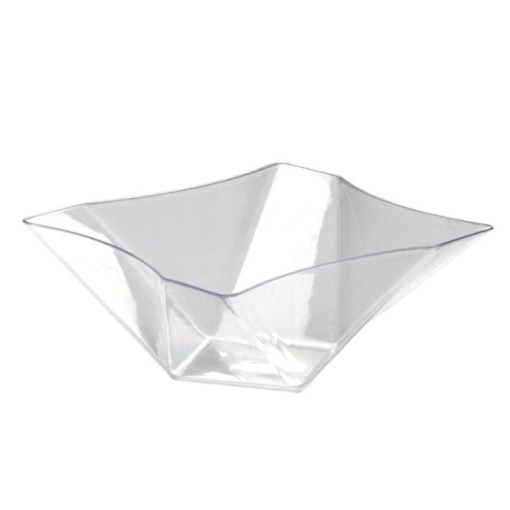 41 OZ. TWIST SQUARE SERVING BOWLS – CLEAR