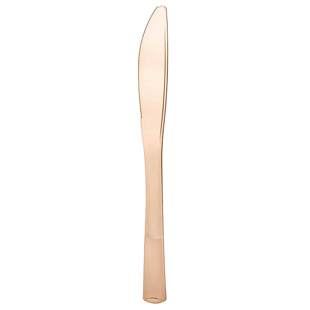 Polished Rose Gold Premium Plastic Knives