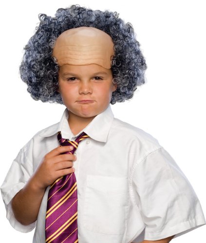Funny Bald Man - Mad Scientist Wig - Curly Hair