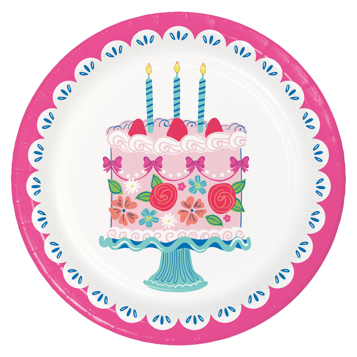 Floral Cake Dinner Plates