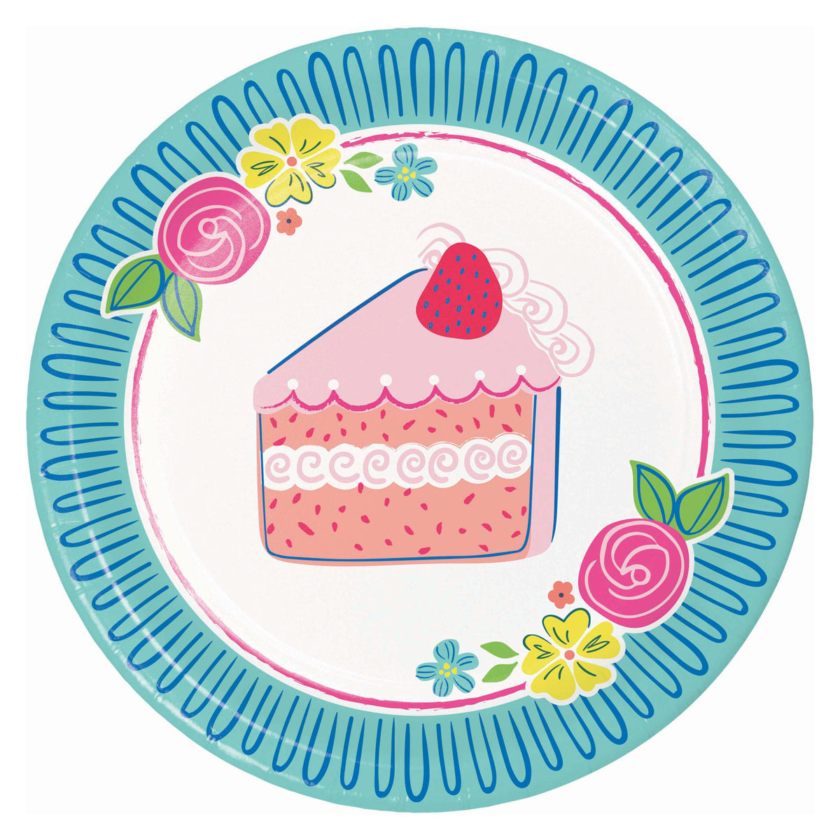 Floral Cake Luncheon Plates