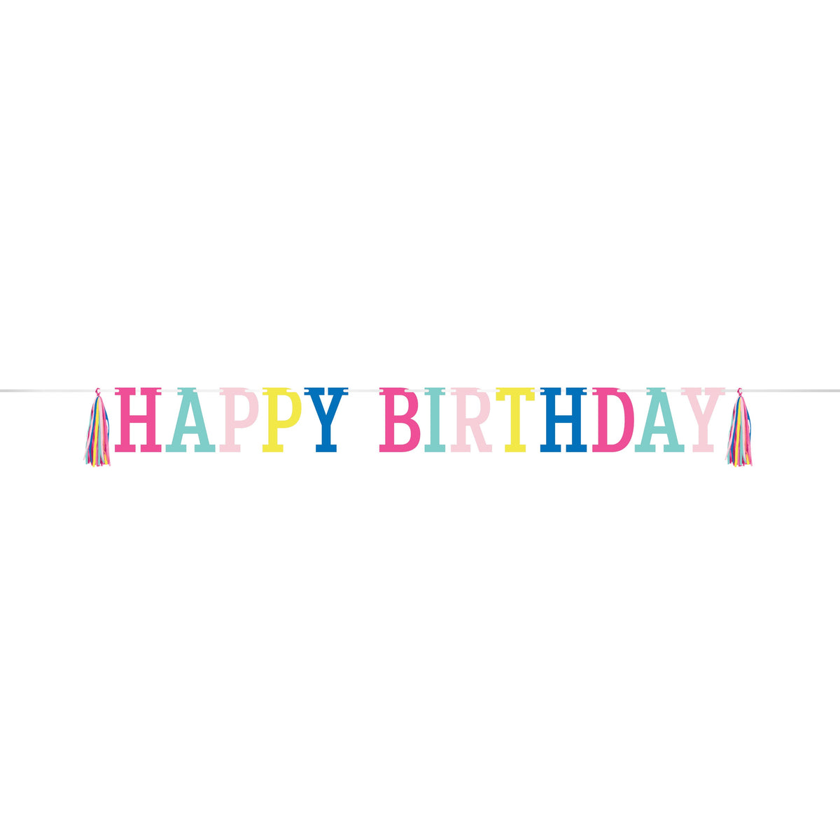 Birthday Brights Birthday Banner w/ Tassels