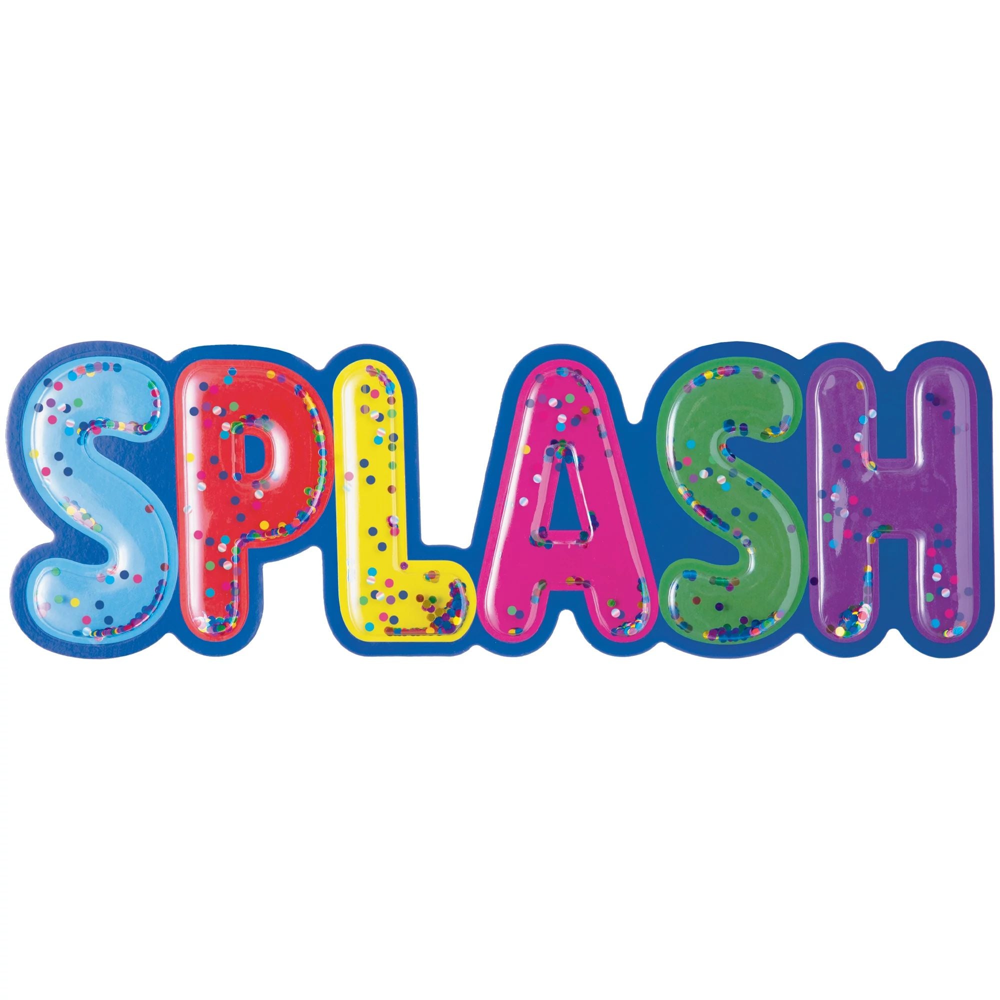 "SPLASH" Confetti Sign