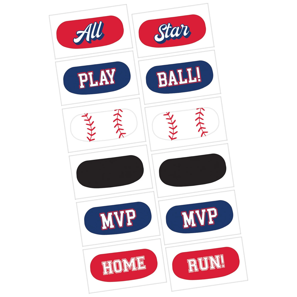 Baseball Face Tattoos