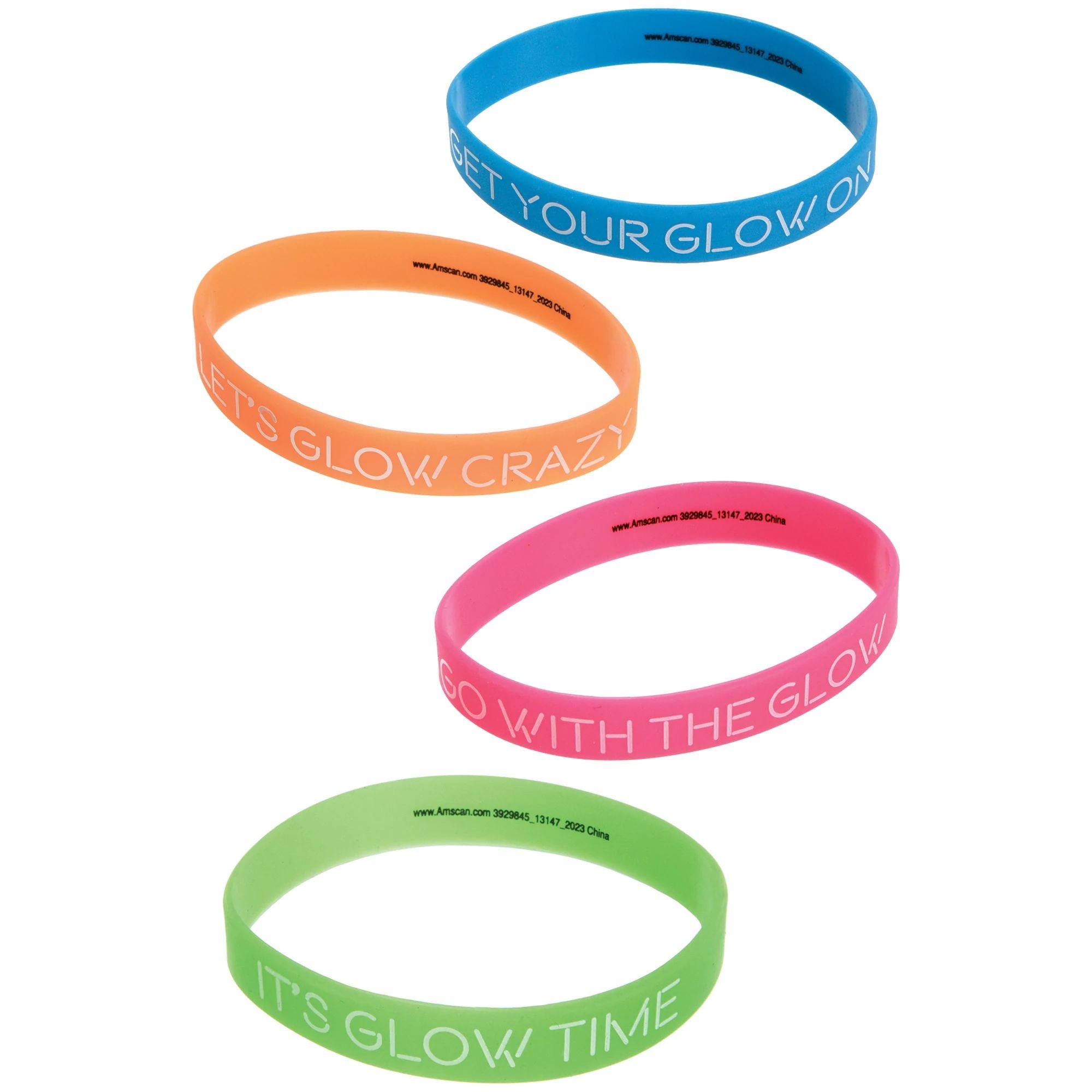 Let's Glow Crazy Rubber Bracelets