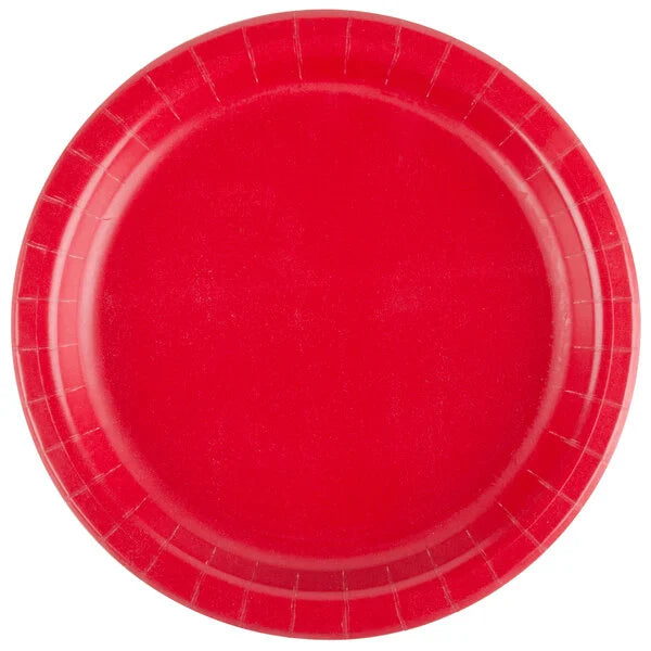 7" Luncheon Plates - Classic Red