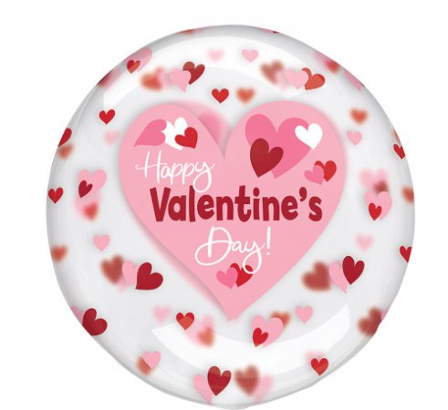 18" Valentine's Hearts Clearz Balloon