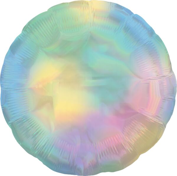 G009 18" Iridescent Pastel Rainbow Round