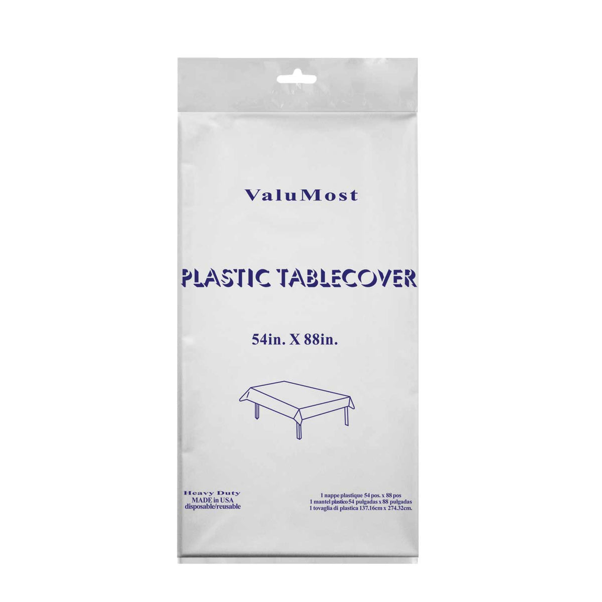VALUMOST 54″ x 108″ TABLE COVERS WHITE