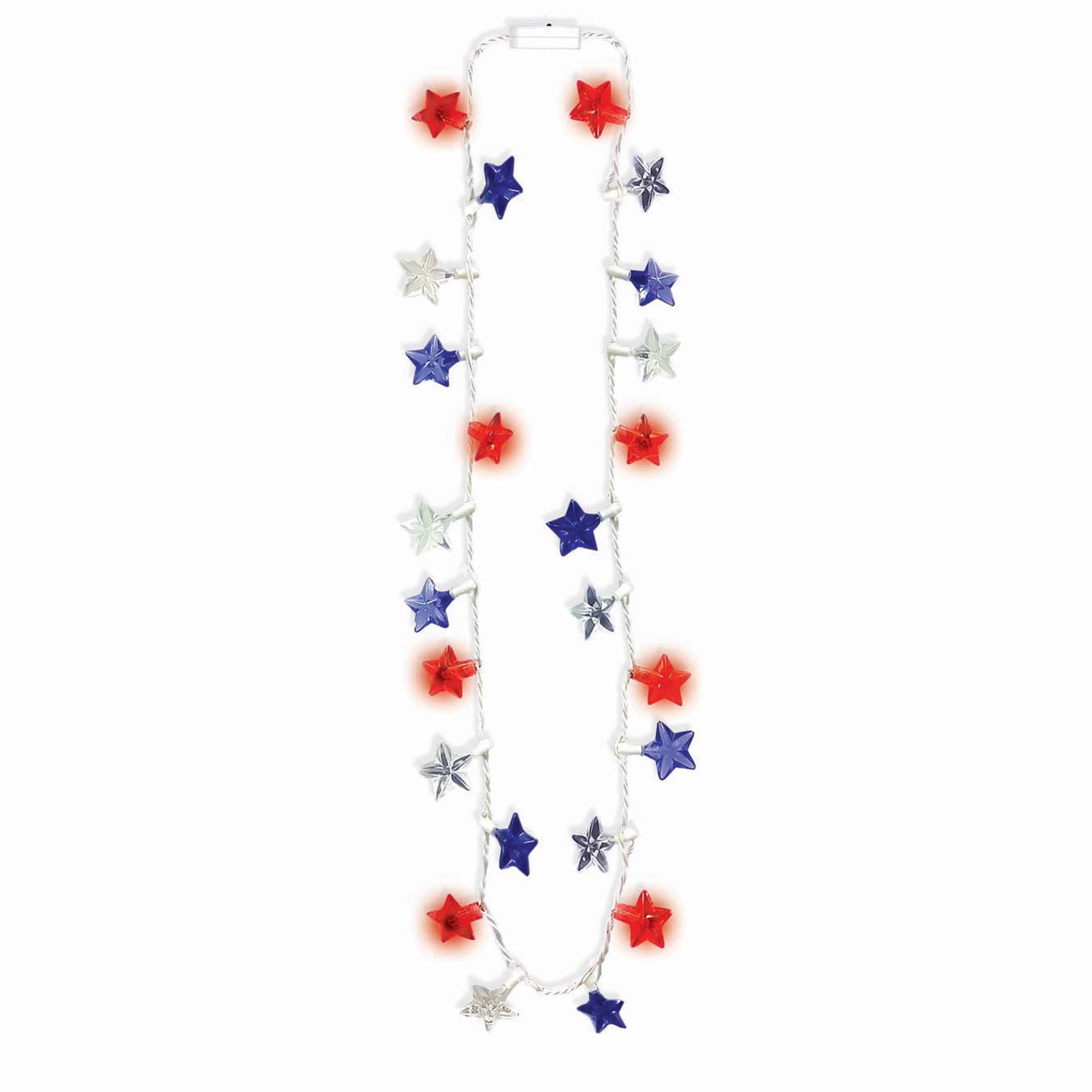 Patriotic Stars Light-Up Necklace