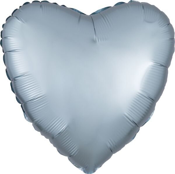 17" Luxe Pastel Blue Heart Foil Balloon