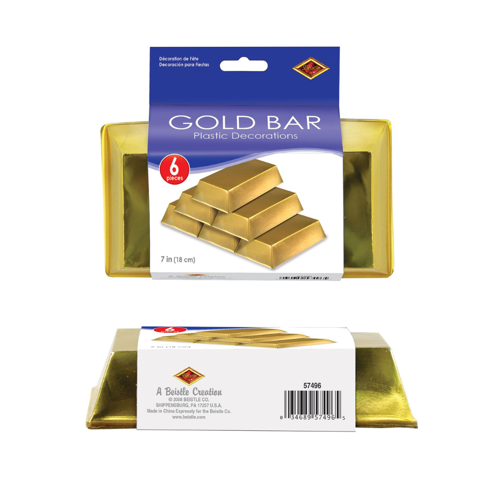 Plastic Gold Bar Decorations