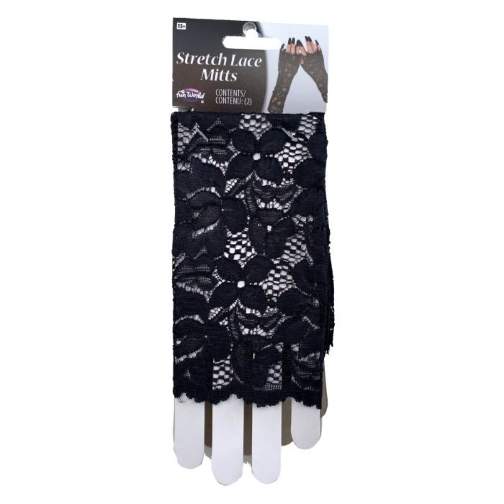 Stretch Lace Long Mitts Assortment - Adult