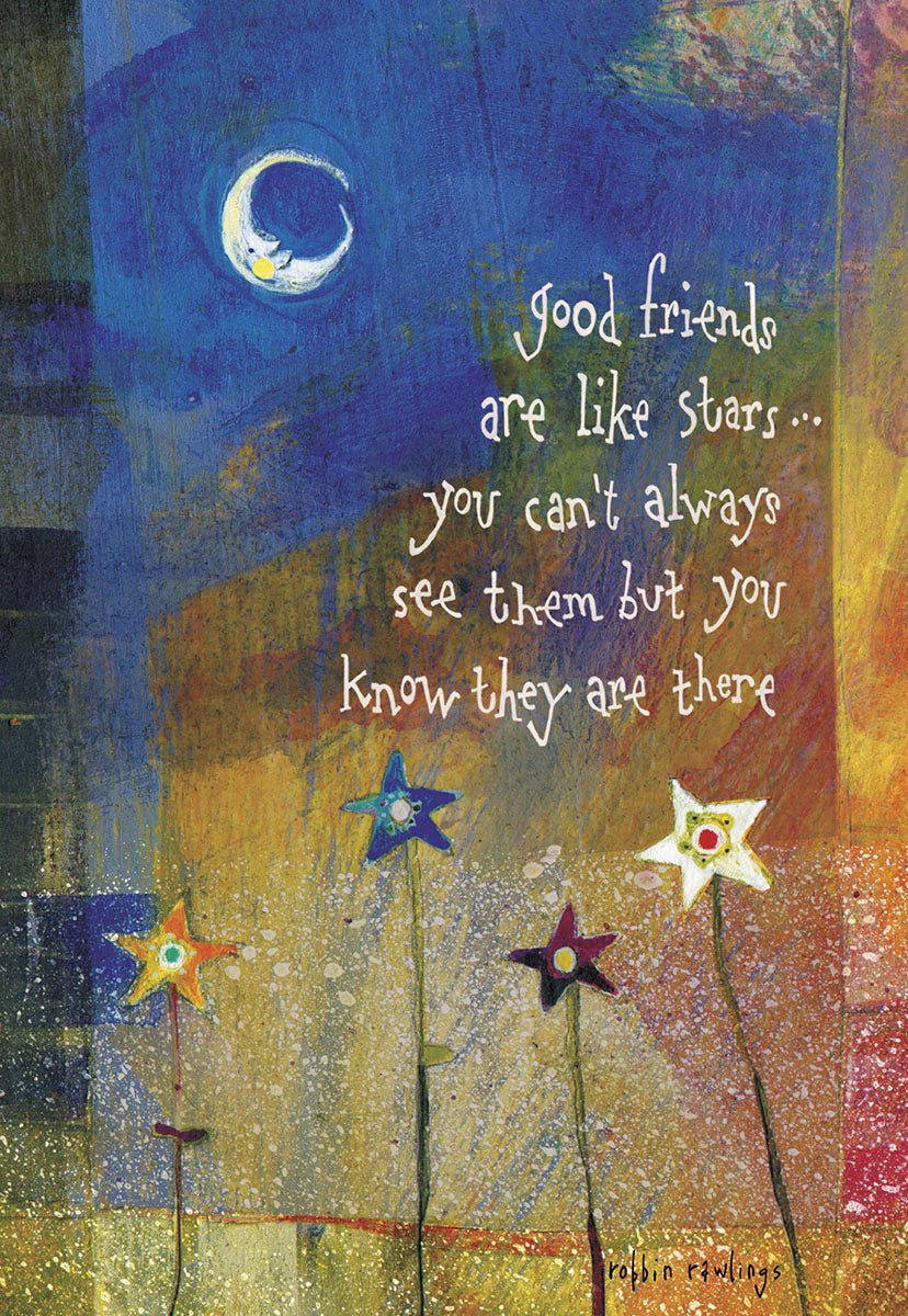 Friendship Card - Good Friends Are Like Stars...