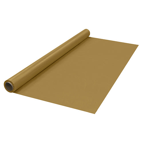 40 in. x 100 Ft. Metallic Gold Plastic Table Cover Roll