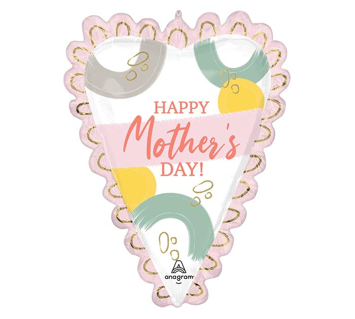 E002 35" MOTHER'S DAY SKETCHED HEART SHAPE FOIL BALLOON