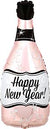 26" Happy New Year Rose Gold Bottle Foil Balloon
