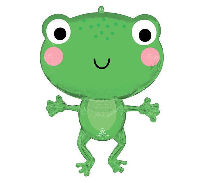 500 29" HAPPY FROG SPRING ANIMAL SHAPE FOIL BALLOOON
