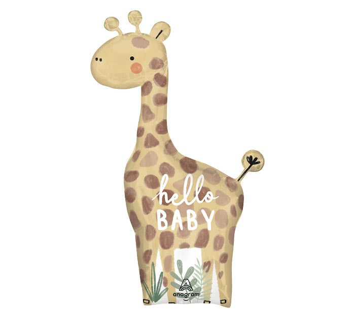 498a 42&quot; SOFT JUNGLE BABY GIRAFFE SHAPE