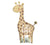 498a 42" SOFT JUNGLE BABY GIRAFFE SHAPE