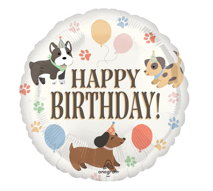 524 17" HBD PAWSOME PARTY DOGS