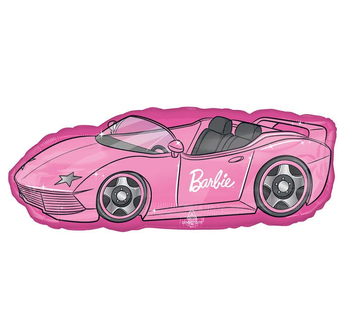 616 37" BARBIE ROADSTER PINK CAR SHAPE FOIL BALLOON