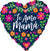 E002 17" Te Amo Mama Floral Foil Balloon