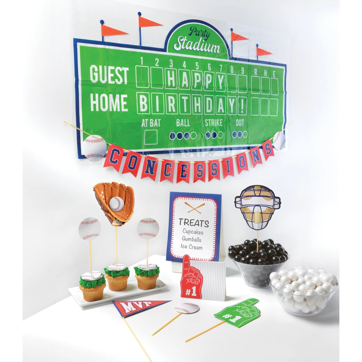 Baseball Buffet Decorating Kit