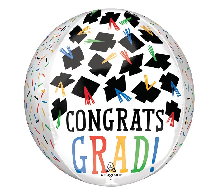 1072 16" Orbz XL Hats Off Congrats Grad