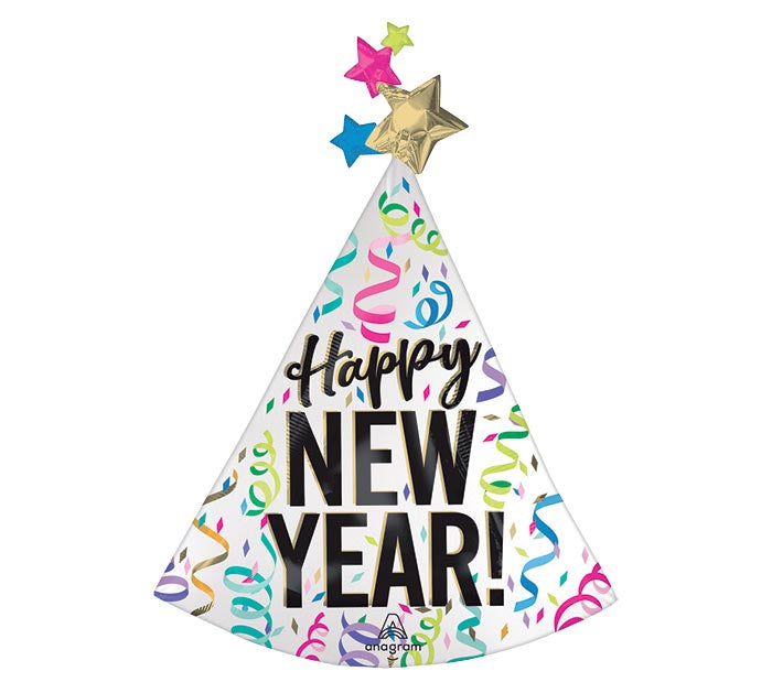 36" SATIN CONFETTI CHEER NEW YEAR BALLOON