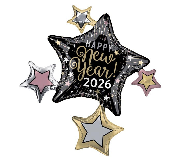 35" PKG HNY 2026 NYE CELEBRATION STARS