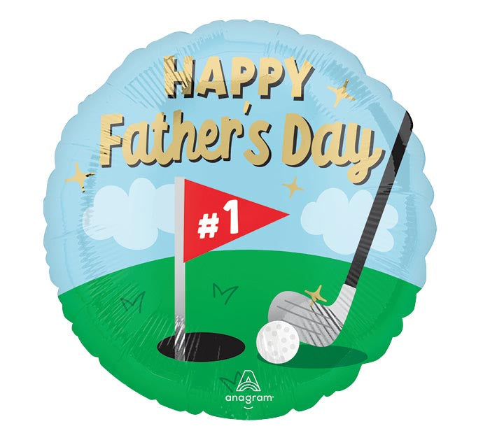 B012 17" HFD TEE-RIFIC DAD FATHER'S DAY ROUND Balloon