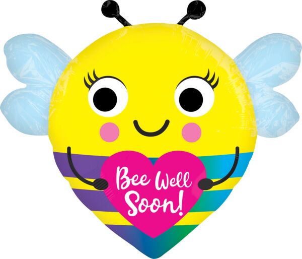 873 22" Bee Well Soon Foil Balloon