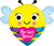552 22" Bee Well Soon Foil Balloon