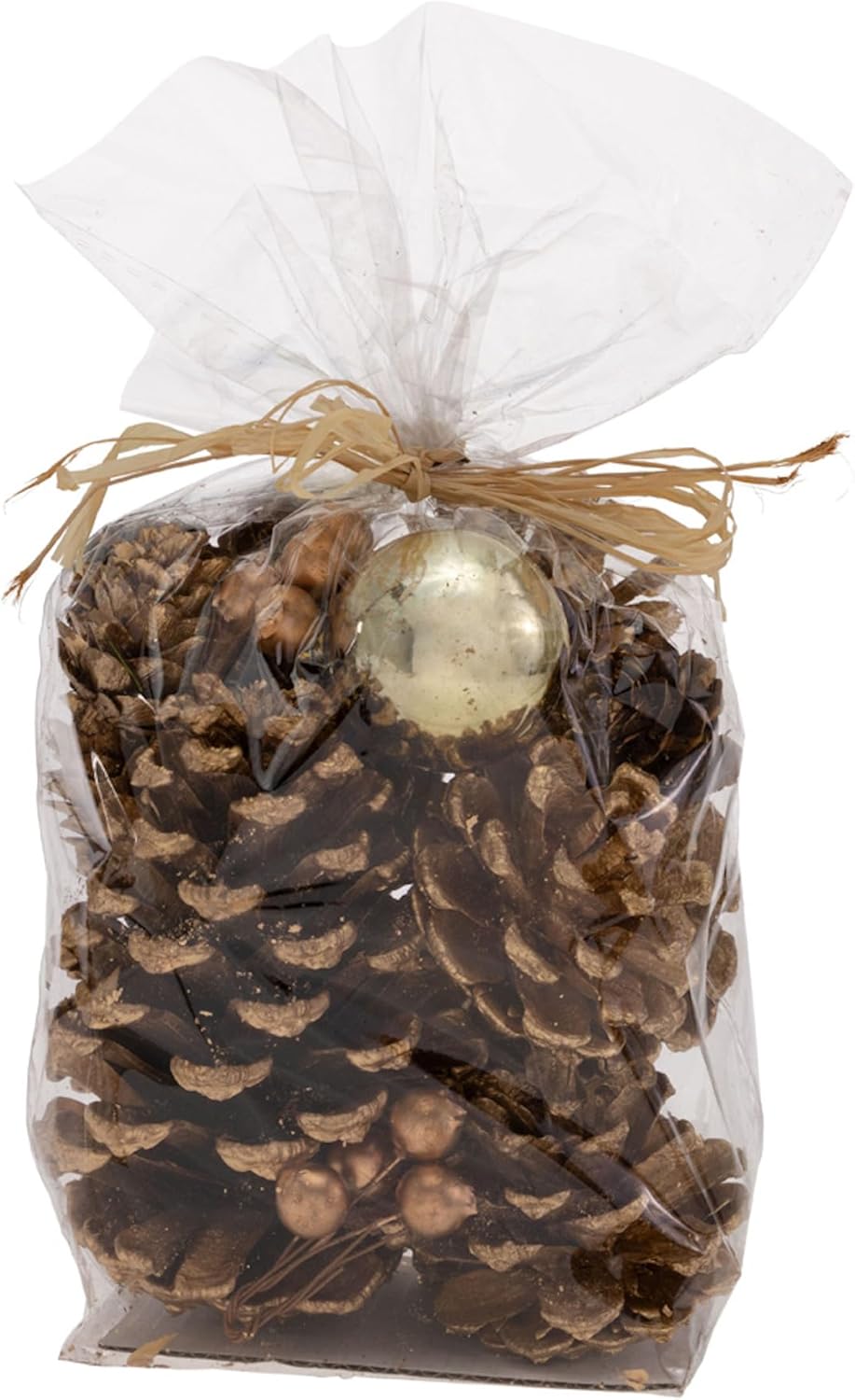Christmas Table Scatter Pinecone Confetti Winter Holiday Decorations for Home, 4" x 6" Bag, Gold