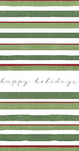 Happy Striped Holiday Guest Towel