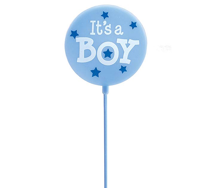 IT'S A BOY ROUND PLASTIC PICK