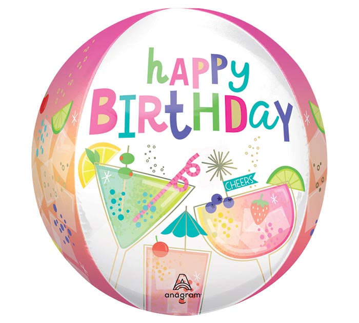 257 16" PKG COCKTAIL SURPRISE BIRTHDAY ORBZ