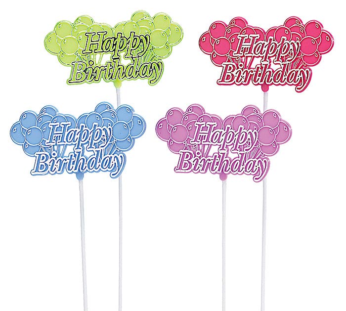HAPPY BIRTHDAY PLASTIC PICK SET