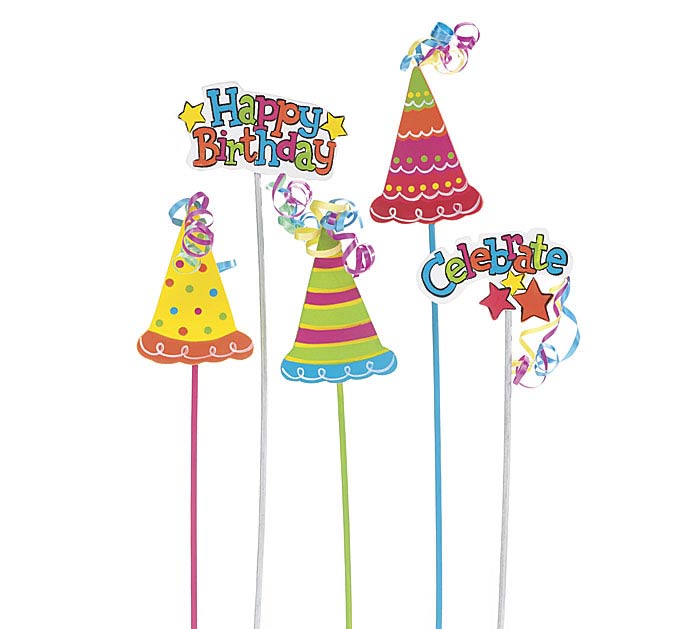 CRAZY CAKE HAPPY BIRTHDAY WOOD PICK SET