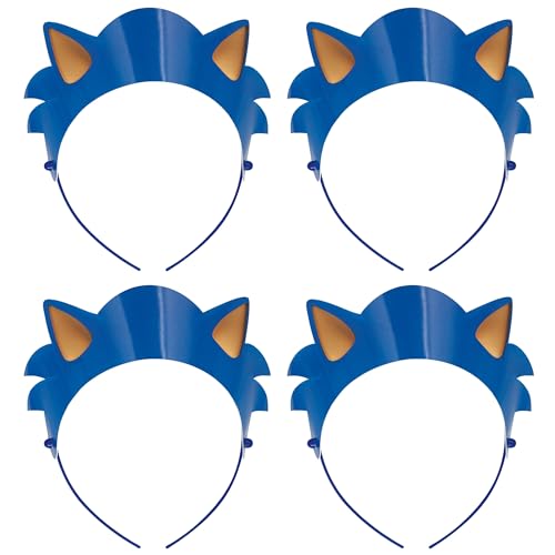 Sonic the Hedgehog Paper Party Headbands  4ct